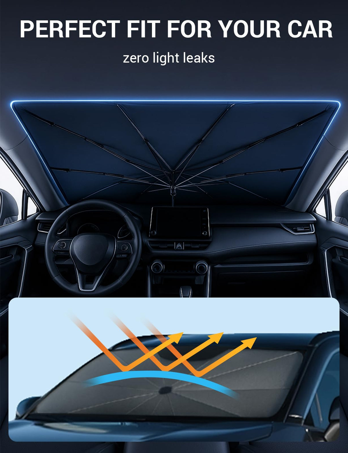 Proadsy leather-wrapped edge protecting dashboard from scratches