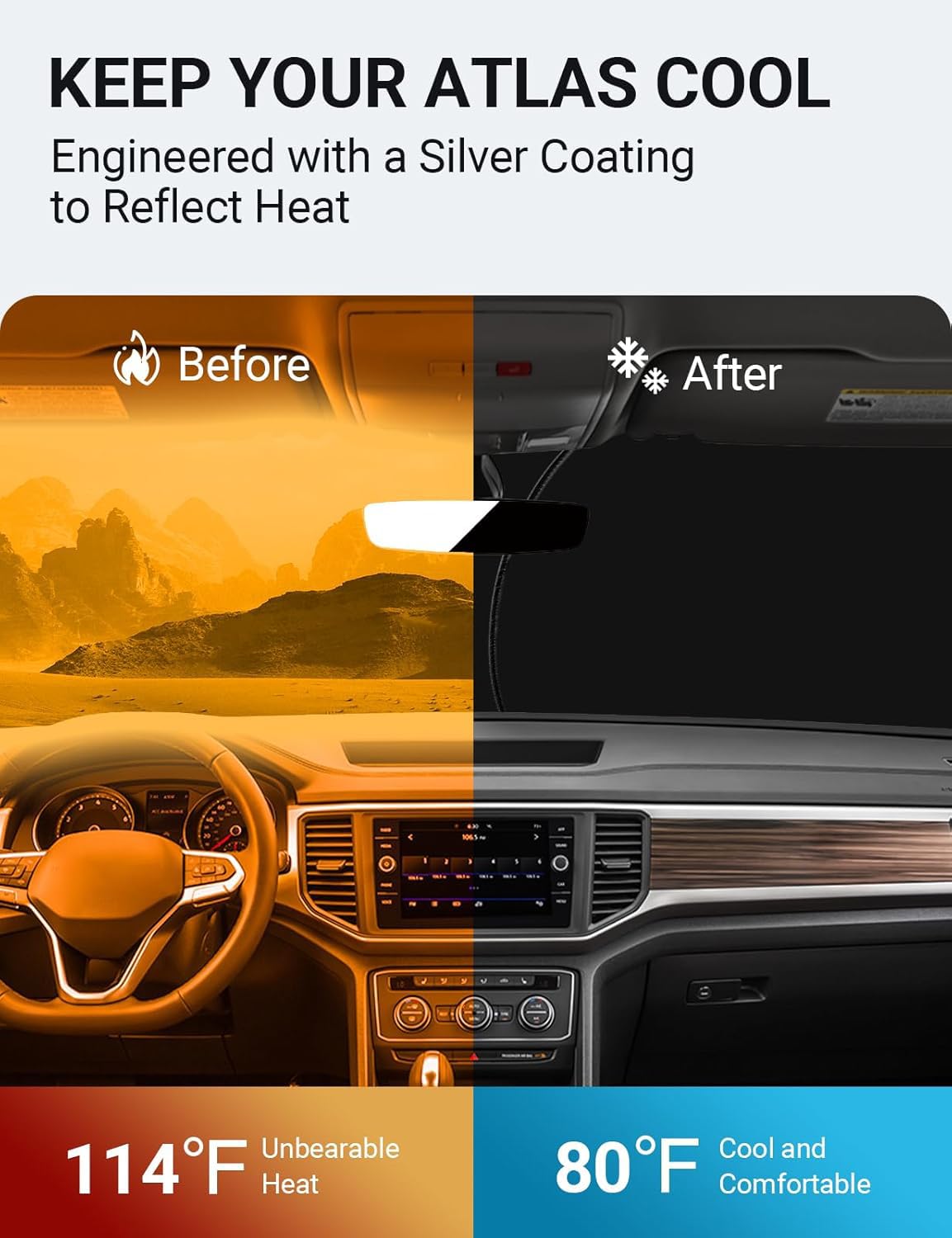 Proadsy reflective 240T fabric close-up improves sun reflection and UV blocking