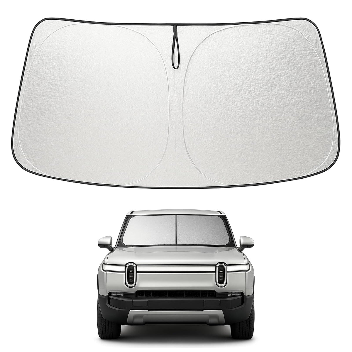 Proadsy front packaging showing custom fit for Rivian R1S and clear benefit