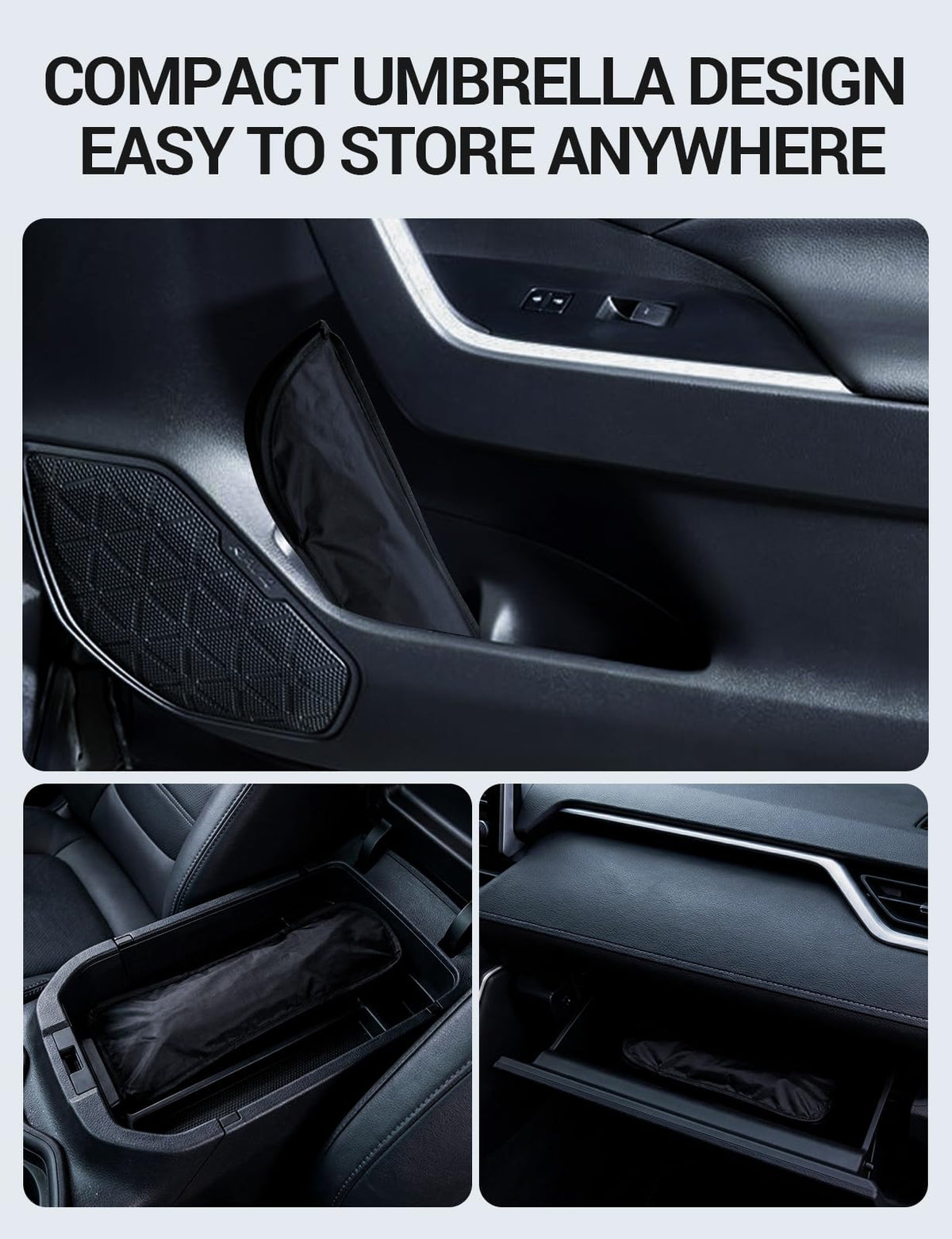 Proadsy in-car lifestyle parked outdoors showing neat protection and tidy interior