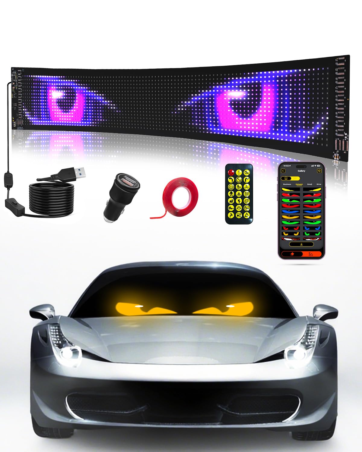Probapro front view windshield sign showing bold display and visibility