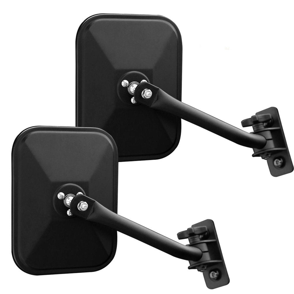 PROBASTO front view of rectangular mirror pair showing durable textured finish and fit