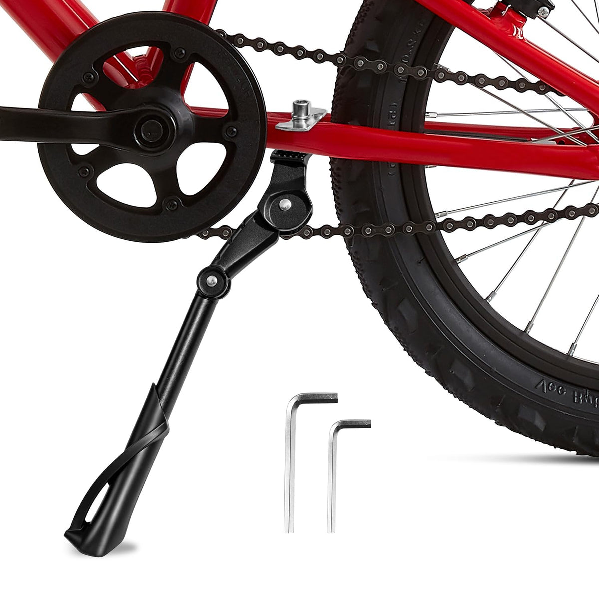 Probox kickstand front view showing sturdy stance and easy parking benefit