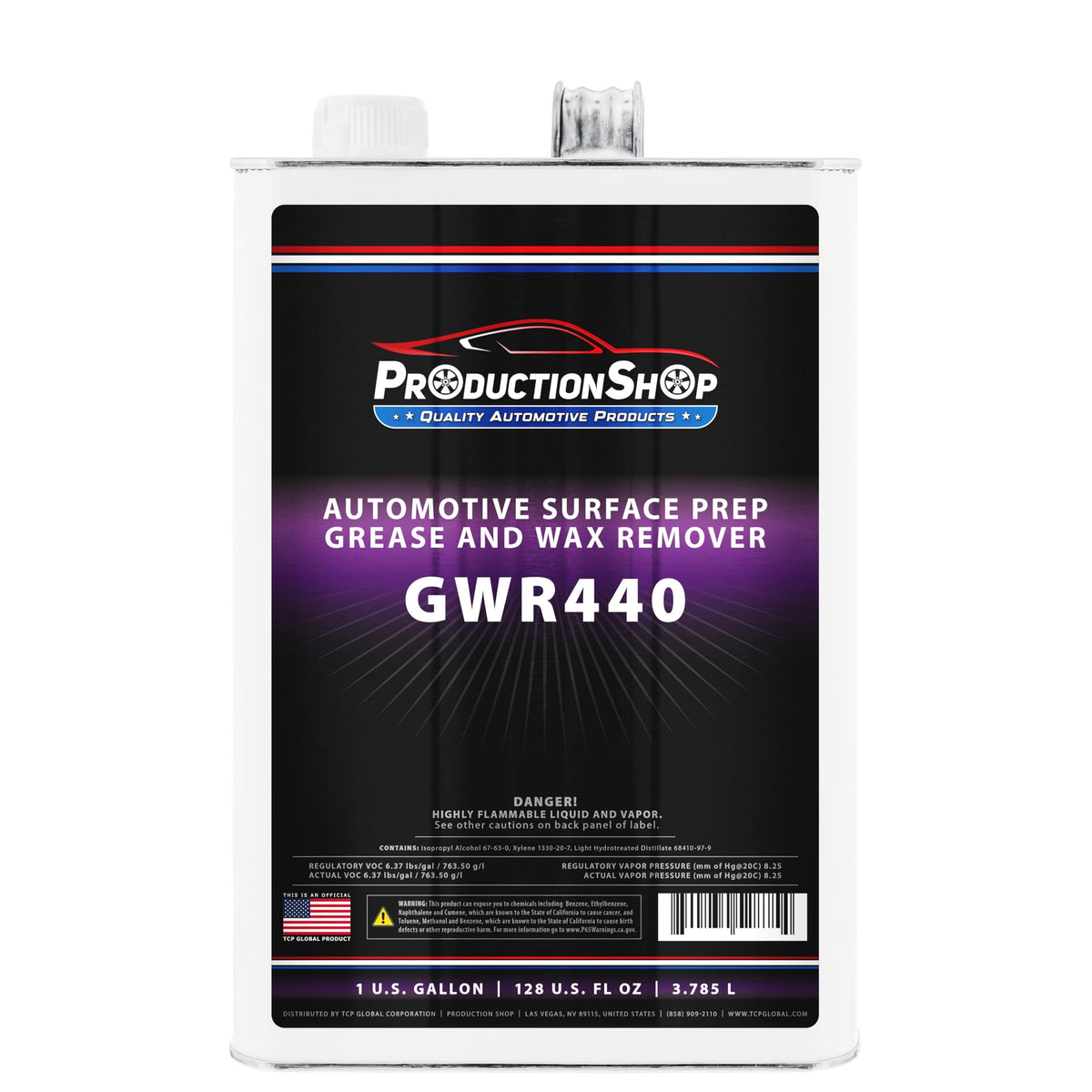 ProductionShop GWR440 front can showing label and one-gallon size for easy selection