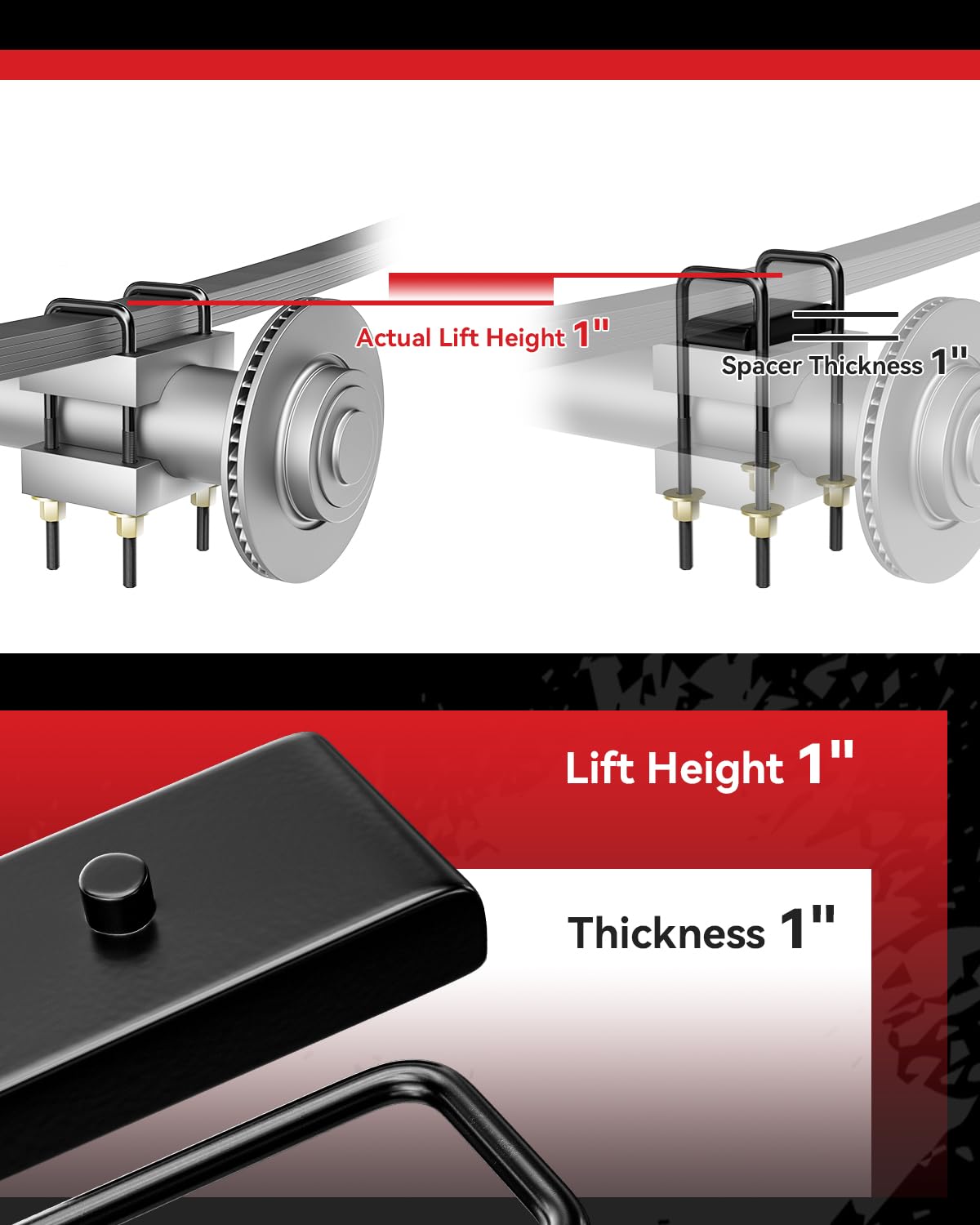 PROEZE installed on Silverado rear showing improved ground clearance and stance
