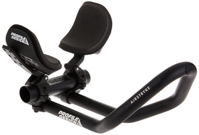 Profile Design Airstryke V2 close-up of flip-up armrest bracket for unobstructed bars