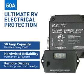 Progressive Industries EMS-HW50C closeup LED display for instant fault visibility benefit