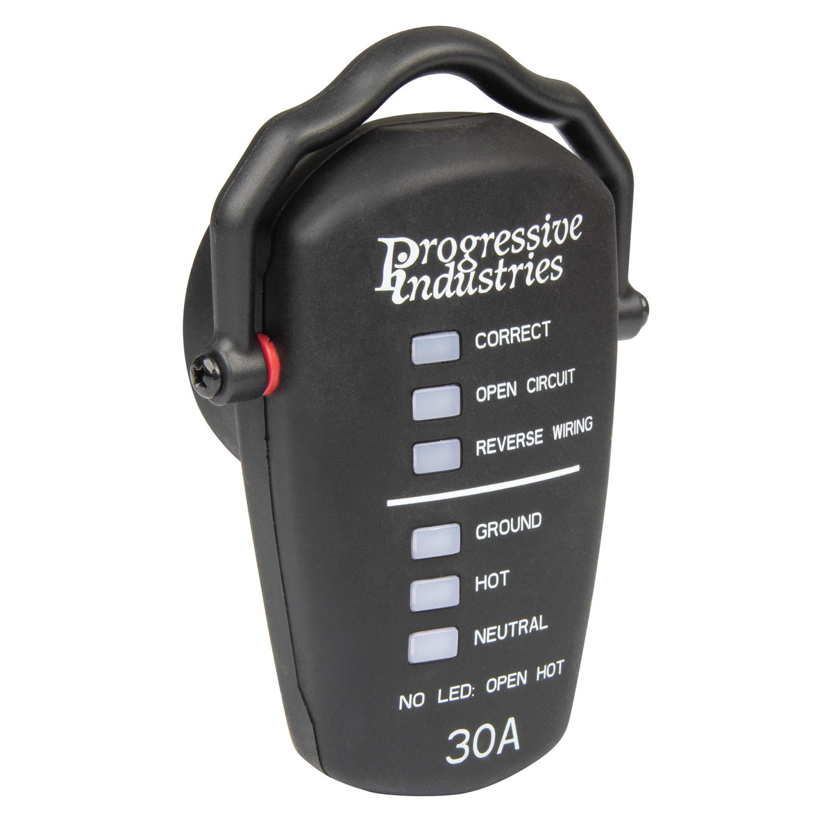 Progressive Industries RRT-30 close-up of indicator lights for clear wiring results