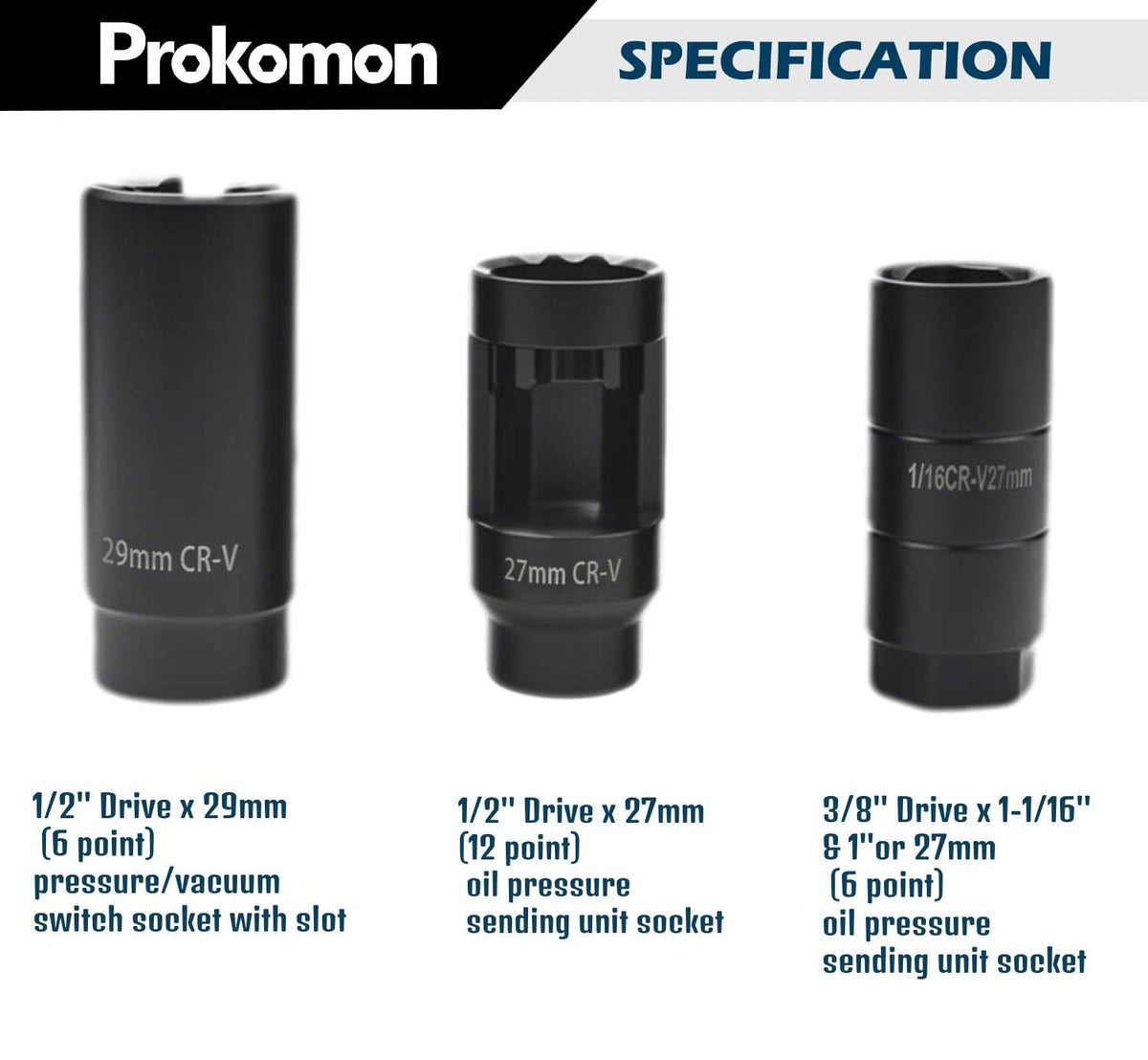 Prokomon close-up of black oxide finish demonstrating corrosion resistance and durability