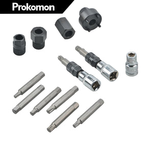 Prokomon close-up of spline bits showing precise teeth and secure fit benefit