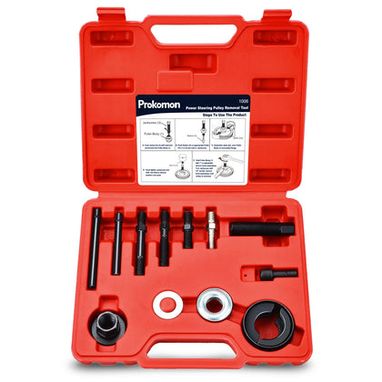Prokomon front of kit showing organized components for fast pulley repairs