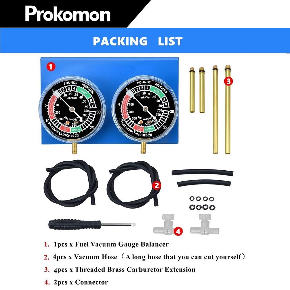 Prokomon close-up of gauge dial with damping control for stable, precise measurements