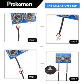 Prokomon vacuum hoses and connectors laid out for quick assembly and easy use