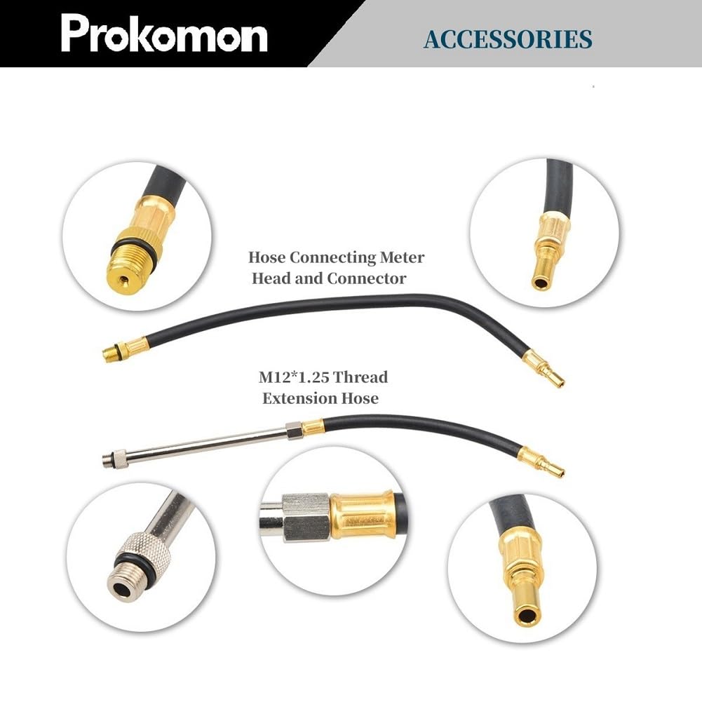 Prokomon tester attached to motorcycle spark plug hole demonstrating easy diagnosis
