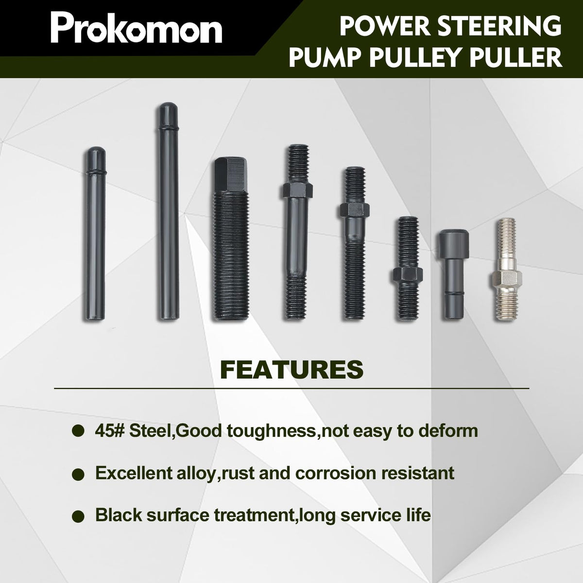 Prokomon in use on power steering pump ensuring safe pulley removal