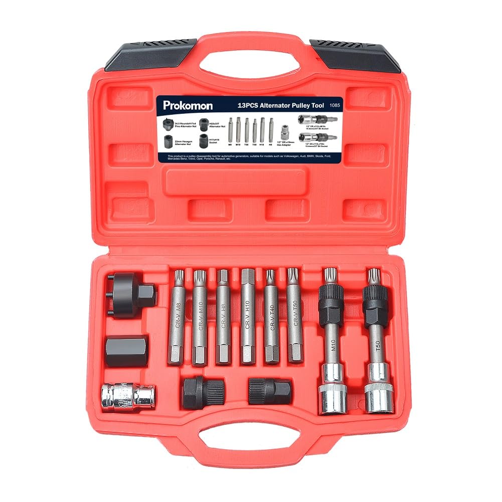 Prokomon kit front view showing all 13 pieces and organized case for quick selection