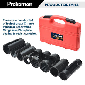 Prokomon sockets on garage workbench ready for vehicle maintenance and efficiency