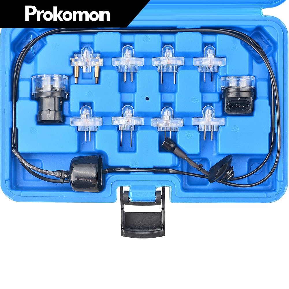 Prokomon close-up of multiple noid adapters demonstrating connector variety
