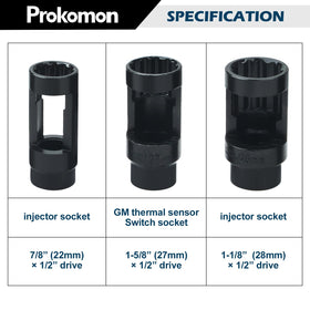 Prokomon socket 6-point head detail offering secure grip and reduced rounding