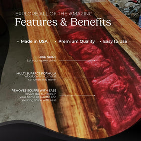 Promise Epoxy cleaner bottle label visible for safe surface preparation benefit