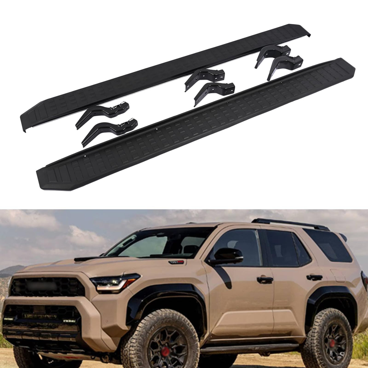Promrmr front view of running board showing full-length design and fit