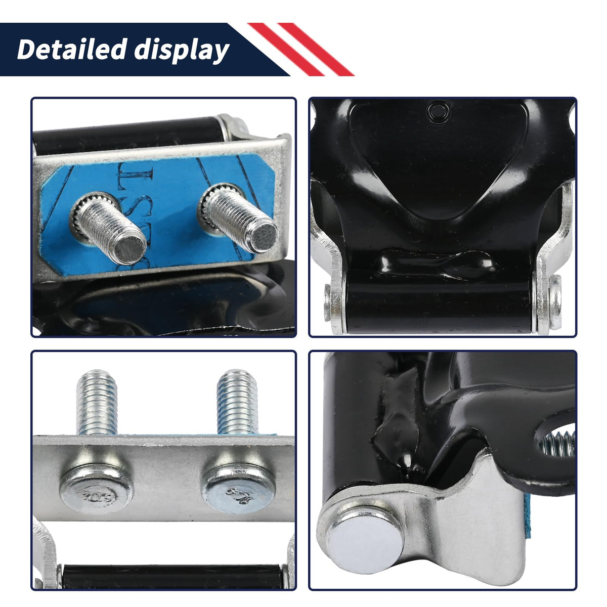 Promrmr hinge texture and finish detail highlighting rust-resistant coating