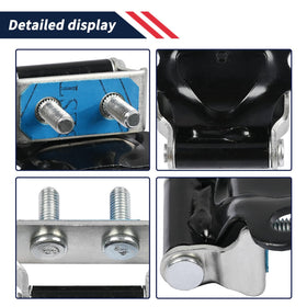Promrmr hinge texture and finish detail highlighting rust-resistant coating
