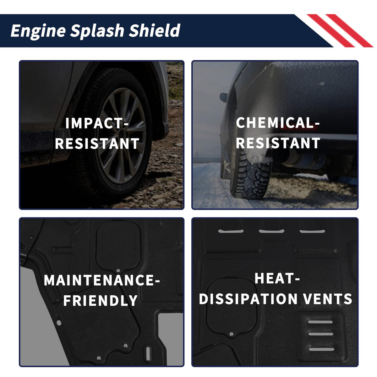 Promrmr lifestyle shot on road illustrating splash and debris protection benefit