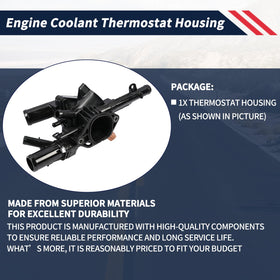 Promrmr packaged thermostat housing with label showing protected shipping benefit