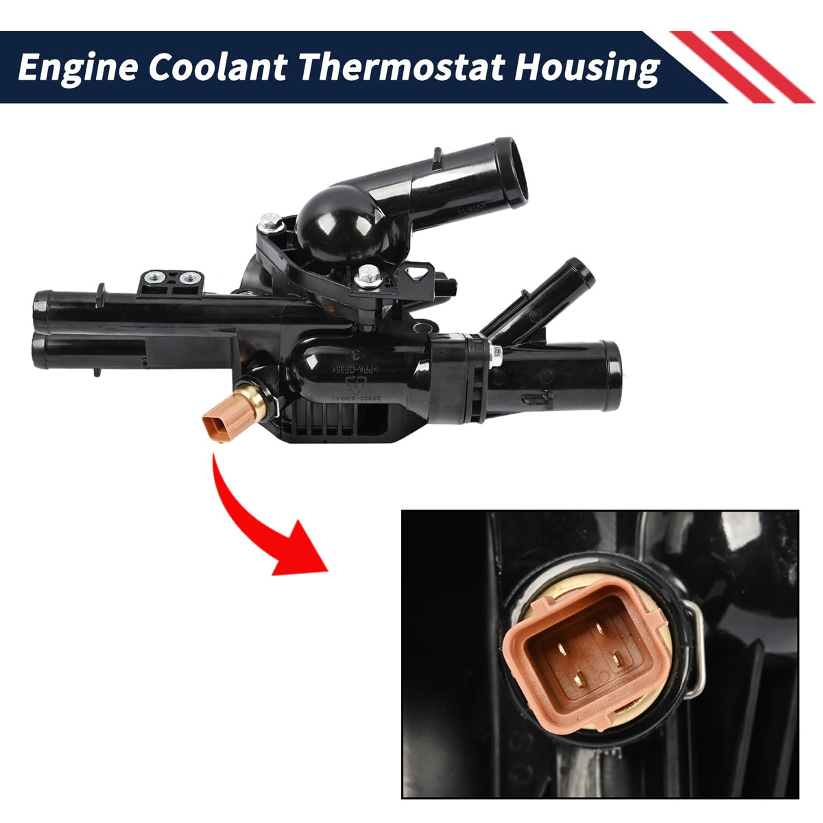 Promrmr housing with thermostat installed demonstrating ready-to-fit advantage