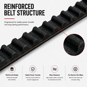 PROOTOM close-up of GT4 belt teeth profile for reliable grip and power transfer