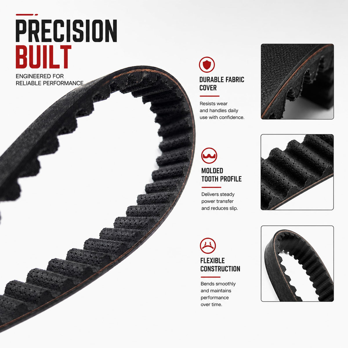 PROOTOM belt beside ruler showing 560mm length and 16mm width for correct fit