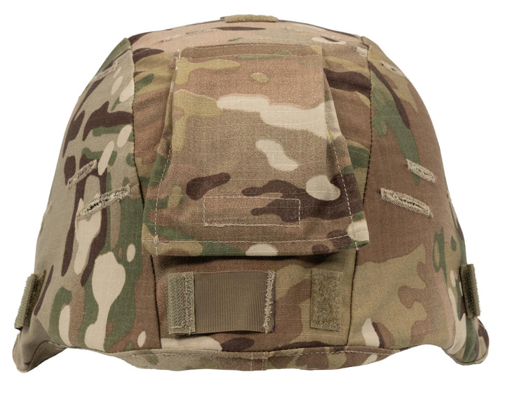 Propper helmet cover front view showing OCP pattern and snug fit benefit