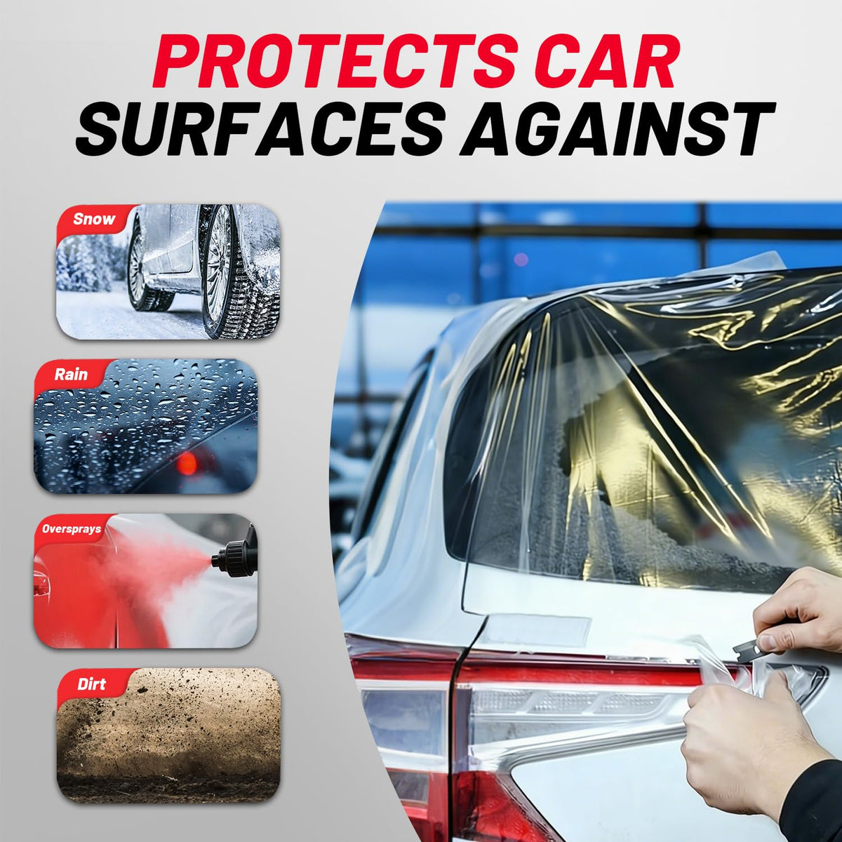 ProRefine covering car door panel to shield paint from dust and debris