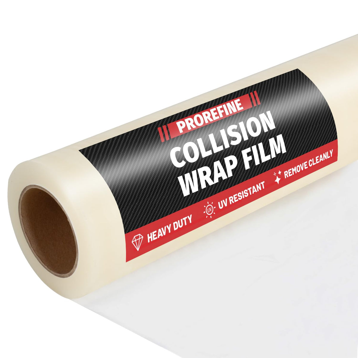 ProRefine roll front view showing full-width coverage and quick application benefit