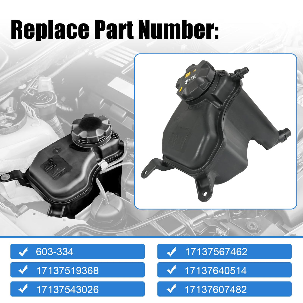 PRORONRA installed in BMW engine bay, restores proper coolant containment benefit
