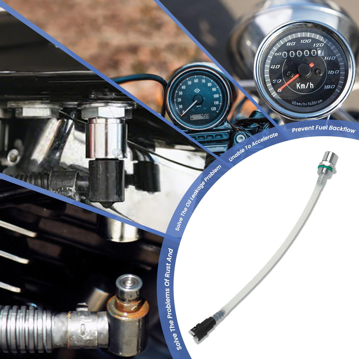 Prosentuo hose beside ruler showing length and scale for accurate fitment