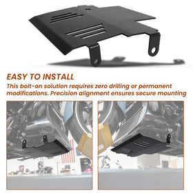 Prosentuo skid plate installed on Harley Street Glide showing secure fit benefit