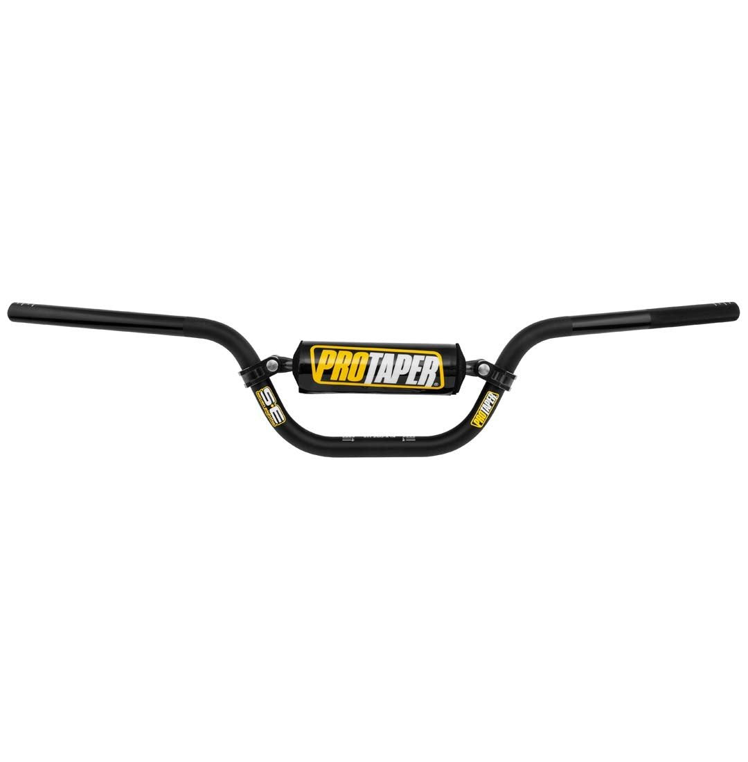 Pro Taper Jet Black handlebar front view showing clean fit and improved control
