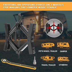 Proud Panda side profile of expanded scissor mechanism showing strong opposing force benefit
