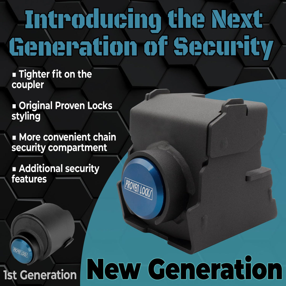 Proven Industries mounted on a 2 5/16-inch trailer coupler preventing unauthorized hookup