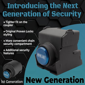 Proven Industries mounted on a 2 5/16-inch trailer coupler preventing unauthorized hookup