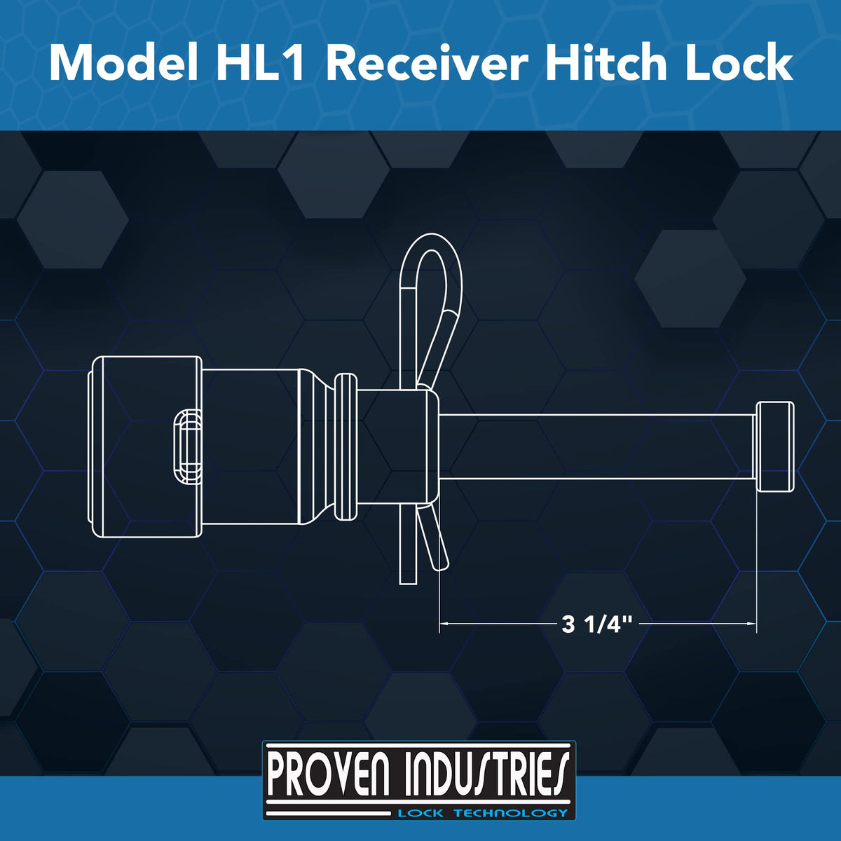 Proven Industries HL1 lock cylinder detail highlighting unique keyway for tamper resistance