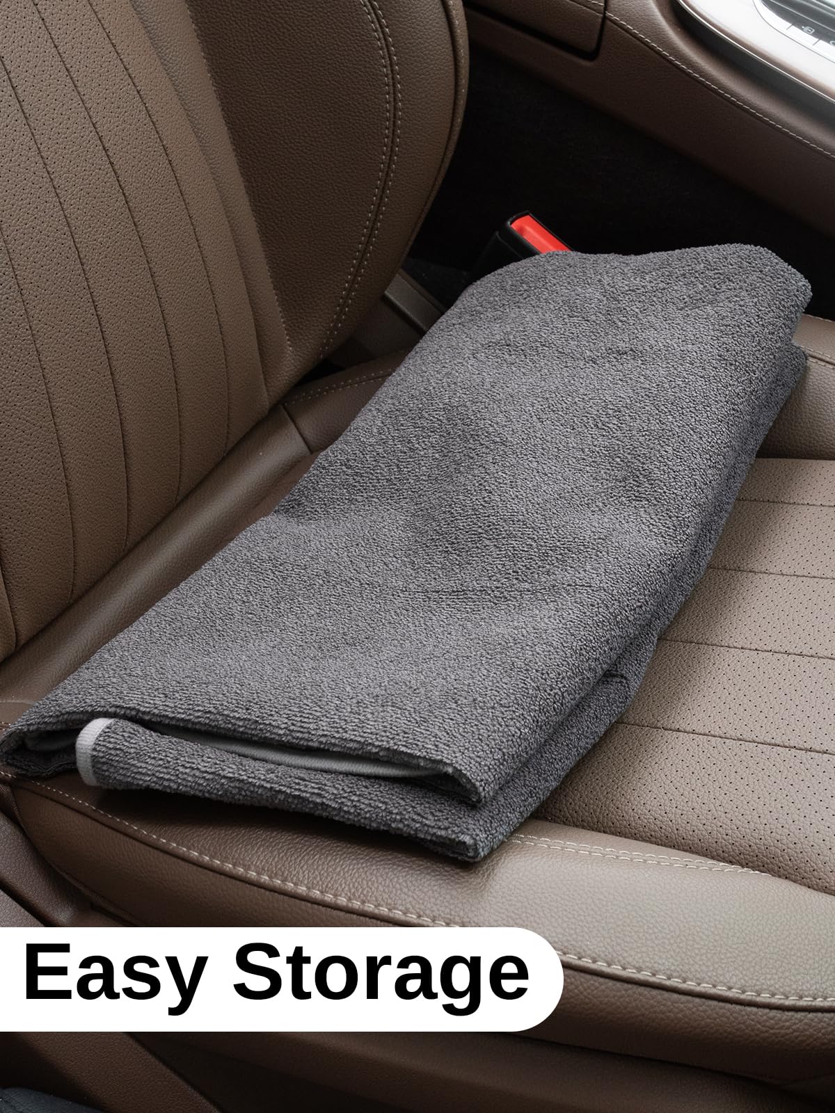 Prpeko lifestyle shot: gym bag and towel on car seat for convenience