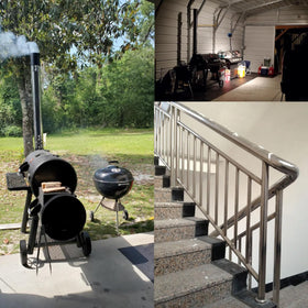 PRUNkuar pipe on workbench among tools showing DIY adaptability and readiness