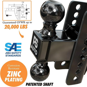 PSAUTO mounted 2-inch hitch ball demonstrating quick-change compatibility and strength