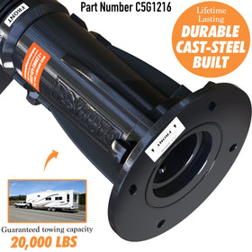 PSAUTO side profile showing 12"–16" height adjustment for precise fit