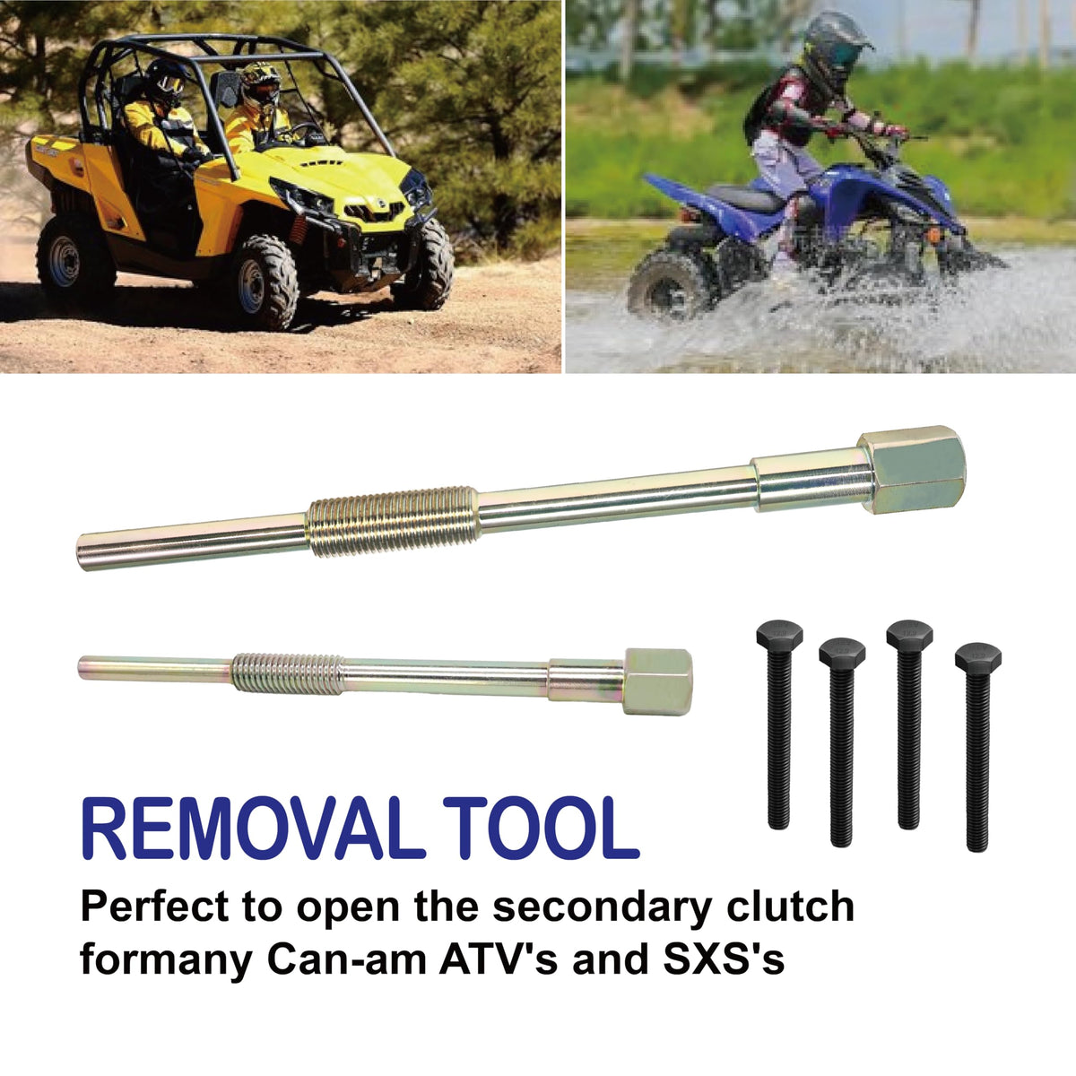 PSCPTL in-use removing a Can-Am clutch demonstrating safe controlled extraction