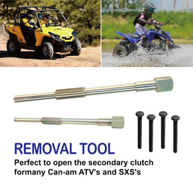PSCPTL in-use removing a Can-Am clutch demonstrating safe controlled extraction