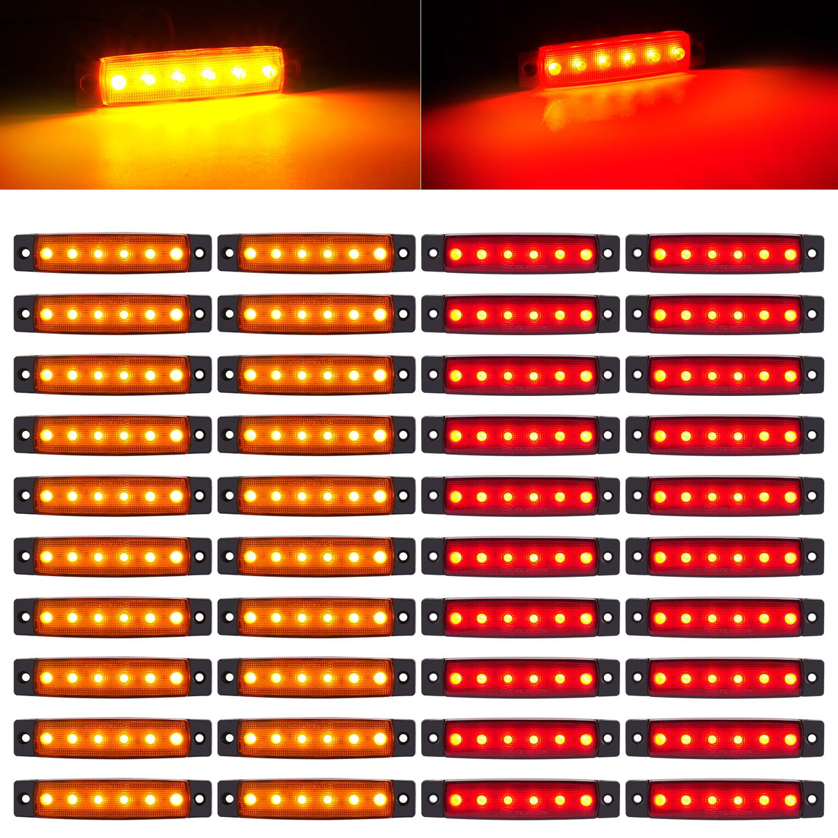 PSDRIQQ amber front view showing bright signal and improved visibility